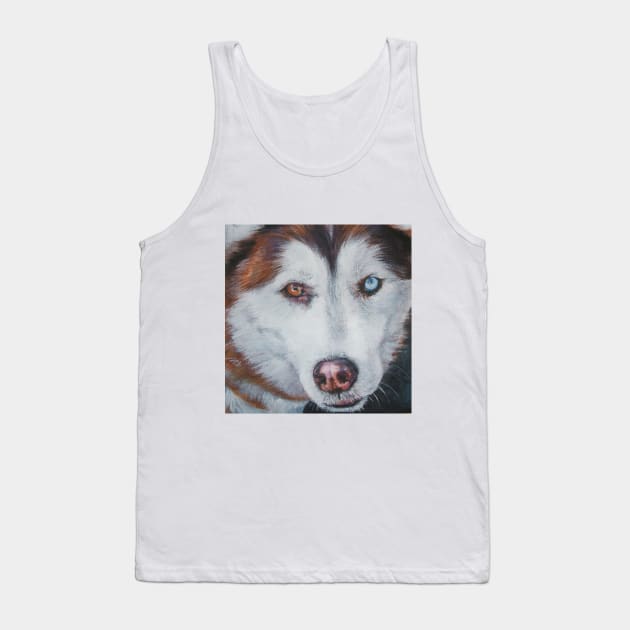 Siberian Husky Fine Art Painting Tank Top by LASHEPARD